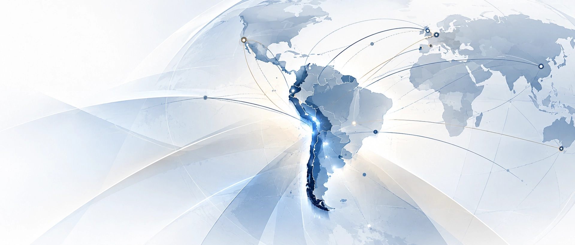 International network centered on South America